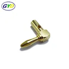 Copper Connector Copper Gold Plated Connector Banana Plug Screw Jack Adapter