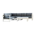 Outdoor Furniture CR2021 Modern Luxury L-shaped Sectional All Weather Aluminum Outdoor Furniture Garden Sofa