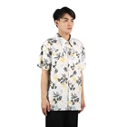 Summer Summer Beach Short Sleeve Shirts Summer Men's Single Breasted Flower Print Hawaiian Beach Short Sleeve Shirt