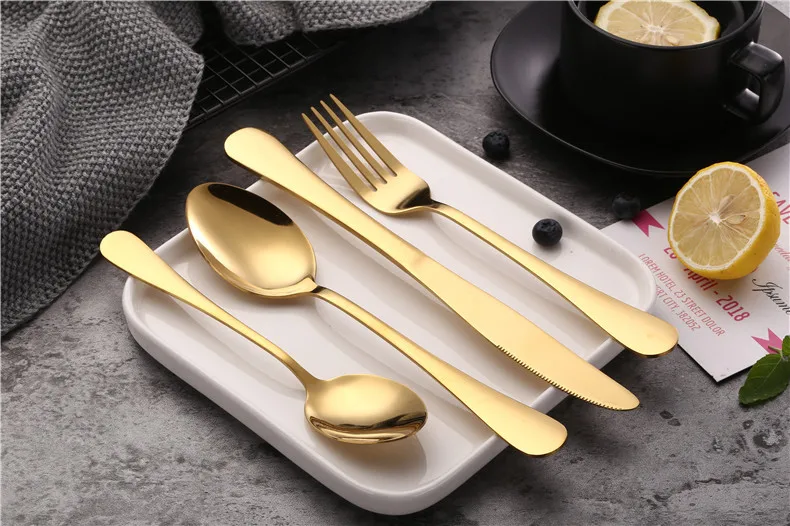CLASSIC 24 PCS Stainless Steel Flatware Cutlery Set Wholesale Customized Party Gifts Tableware for Dinner