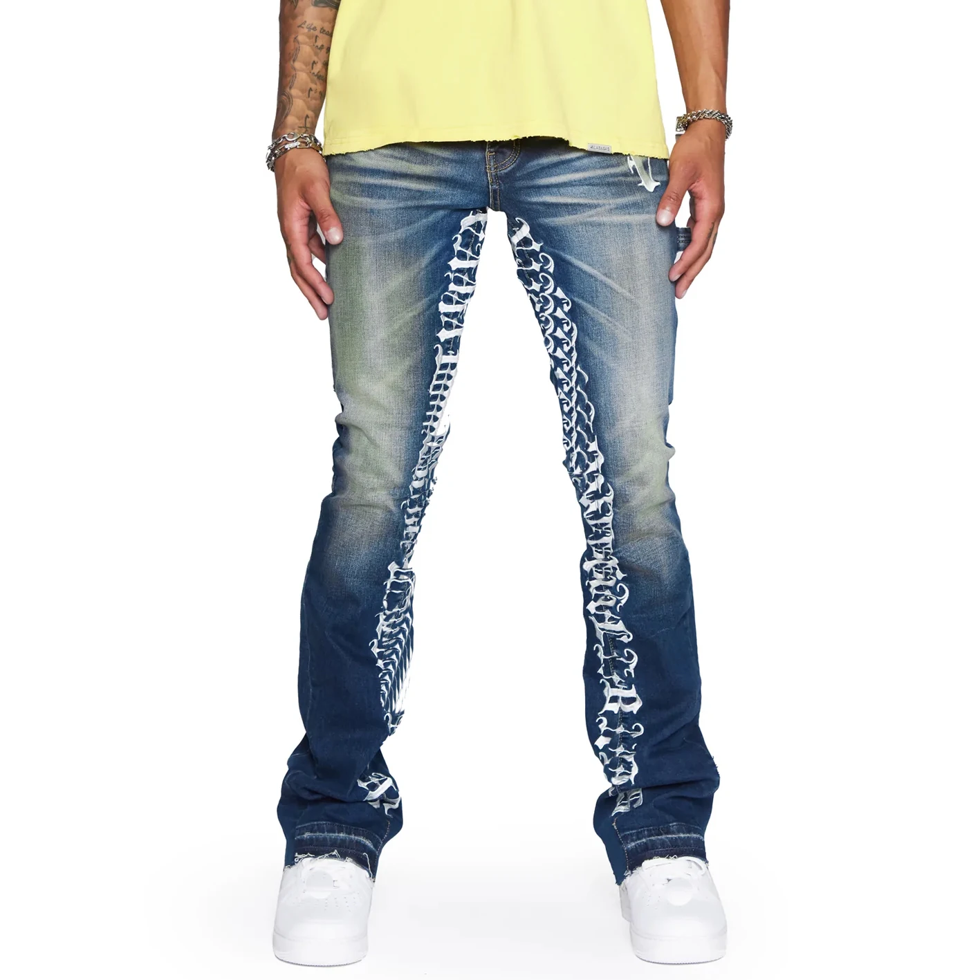 Vintage Custom Wide Leg Skinny Stretch Stacked Denim Jeans For Men:) - Buy Jeans For Men,Custom Signature Jeans For Stretch Stacked Jeans For Product on Alibaba.com