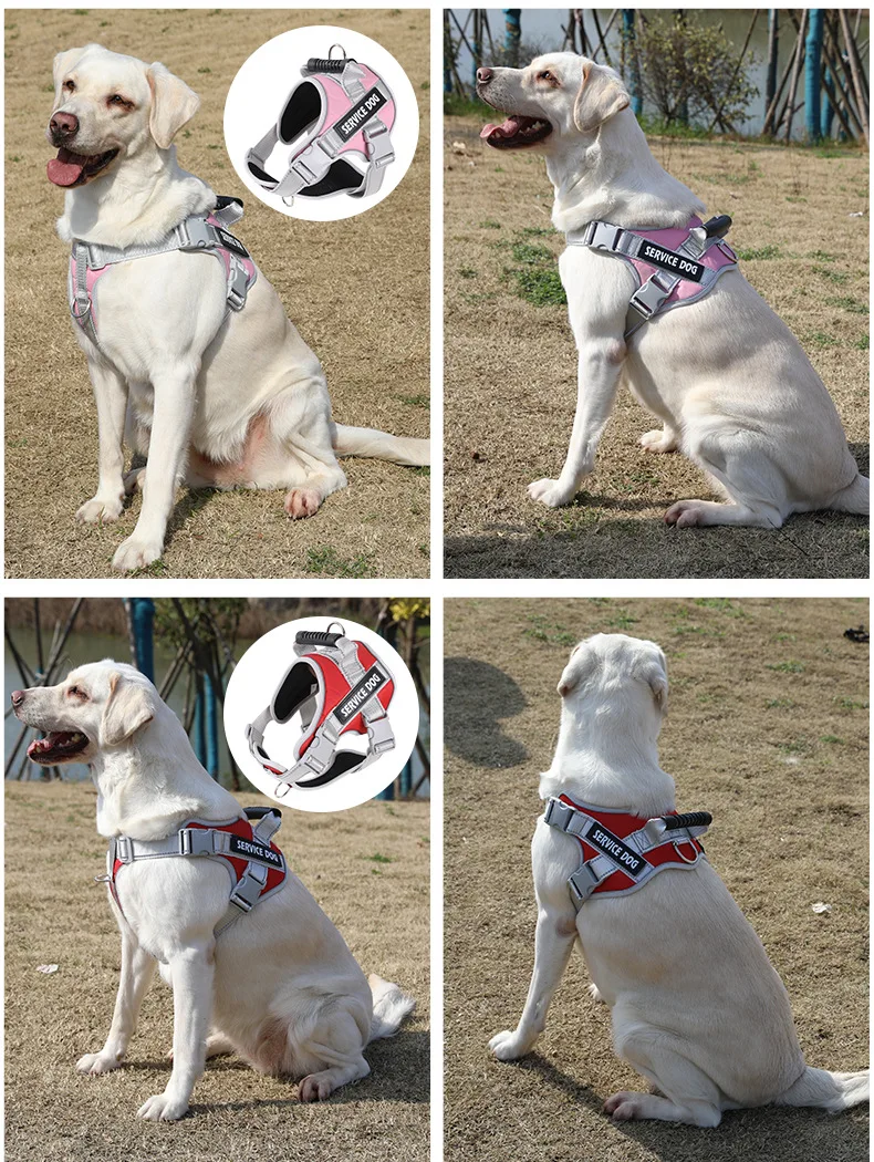 Hot Sale Adjustable No Pull Harness Comfortable Easy Clean Reflective Sturdy Nylon Pvc Dog Vest Harness details