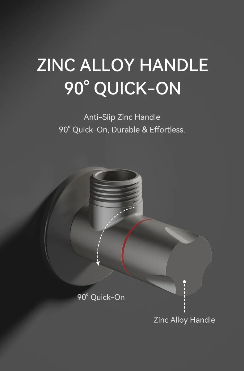 Gunmetal Brass Leak-proof Explosion-proof Large Flow Angle Valve Hot and Cold Universal Toilet Water Heater Angle Valve supplier