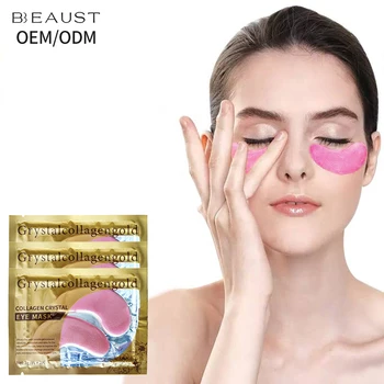 Hot Selling Skin Care Collagen Gel Under Eye Mask Pink  Collagen Crystal Eye Mask