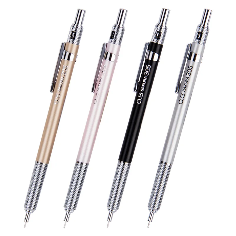 0.5mm Metal Mechanical Automatic Pencil For School Writing Drawing Supplies-ca 