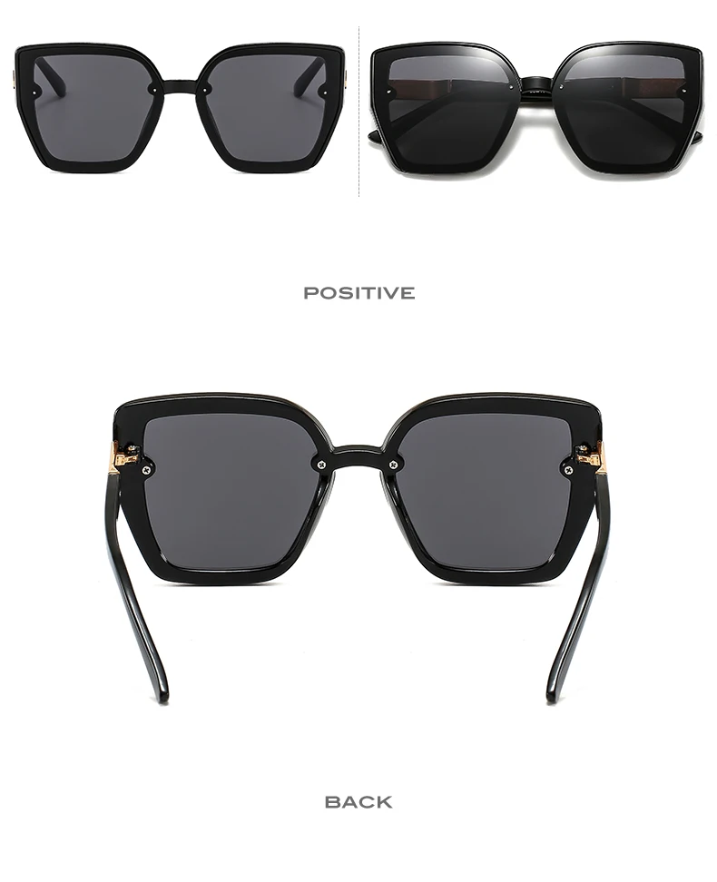 Sunglasses Women 2025 Drive Travel Big Square Frame Luxury Brand Design Gradient Colors Vintage Sun Glasses Ladies Men Unisex