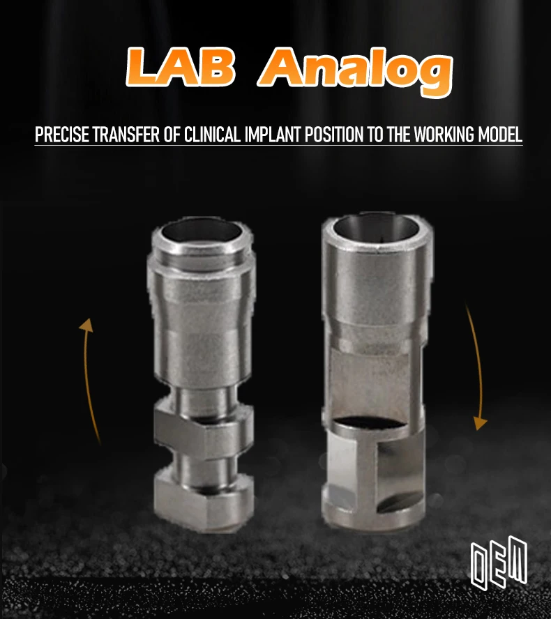 Megagen Bluediamond Best Price OEM Healing Abutment Closure Cap Impression Post Cementable Straight/Angled Implant Analog manufacture