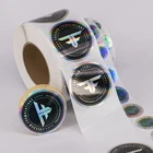 Effect Custom Printing Metallic Foil Effect Holographic Label Personalized Round Hologram Sticker For Bottle Cap And Jar