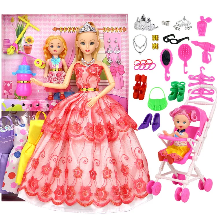 Hot Sale Princess Wedding Suit Doll Set Accessories Baby Doll Dressing Toy Set