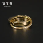 Grade Gold Gold Zircon Ring High Grade Gold Plated Zircon For Women Split Jewelry Rings