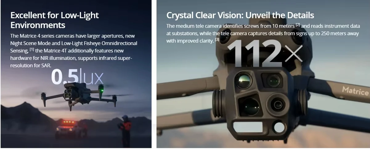 New DJI Matrice 4T Drone with 48MP Thermal and 48MP Wide-Angle Camera NIR Auxiliary LED Lights Plastic Material App Controlled Hd25a17b16b9e4dd3ab0f15cbdca514034