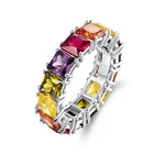 Selling Eternity Ring Zircon Ring 2020 New Best Selling Rainbow Multi Colors Crystal Zircon Eternity Ring