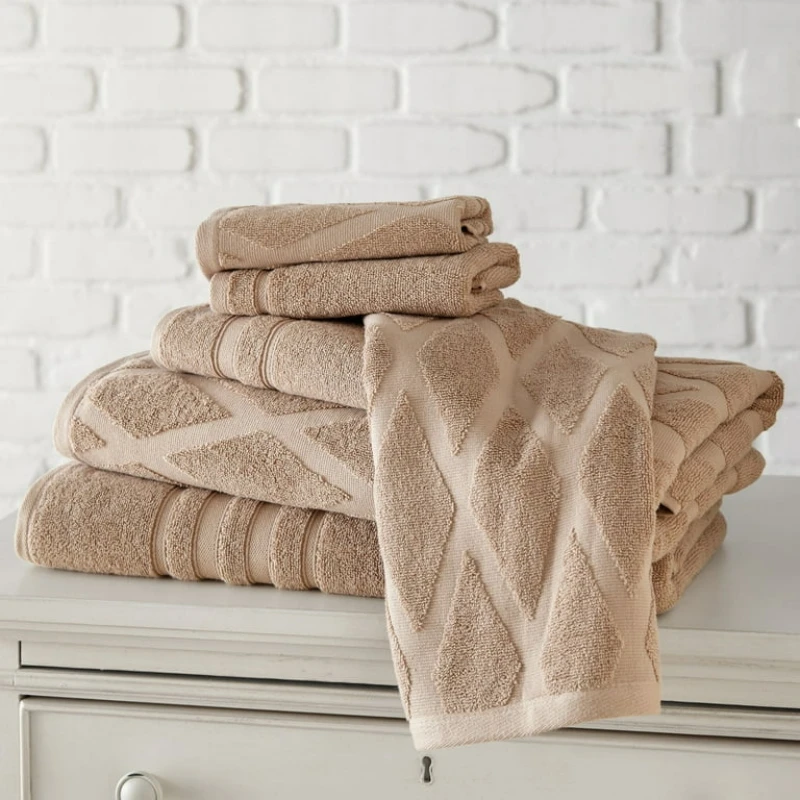 wholesale thick absorbent cotton towels with embossed logo