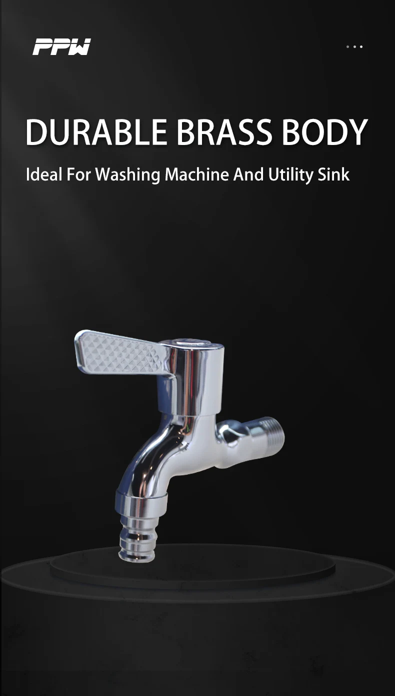 Brass Wall-mounted Bib Cock Drinking Water Safe HIGH WATER FLOW Soft and Aerated Stream Drip-Free Ceramic Valve Core Faucet supplier