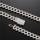 Diamond Single New Arrival 8MM Diamond Single Row Diamond Cuban Chain Bracelet Necklace