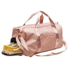 Bags Waterproof Large Capacity Pink Sport Gym Duffle Duffel Bags Customized Logo Women Travel Bags Shoe Compartment