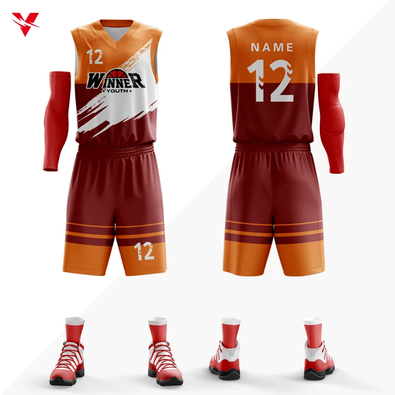 Custom Orange Basketball Jerseys Design for Men Wholesale-XTeamwear