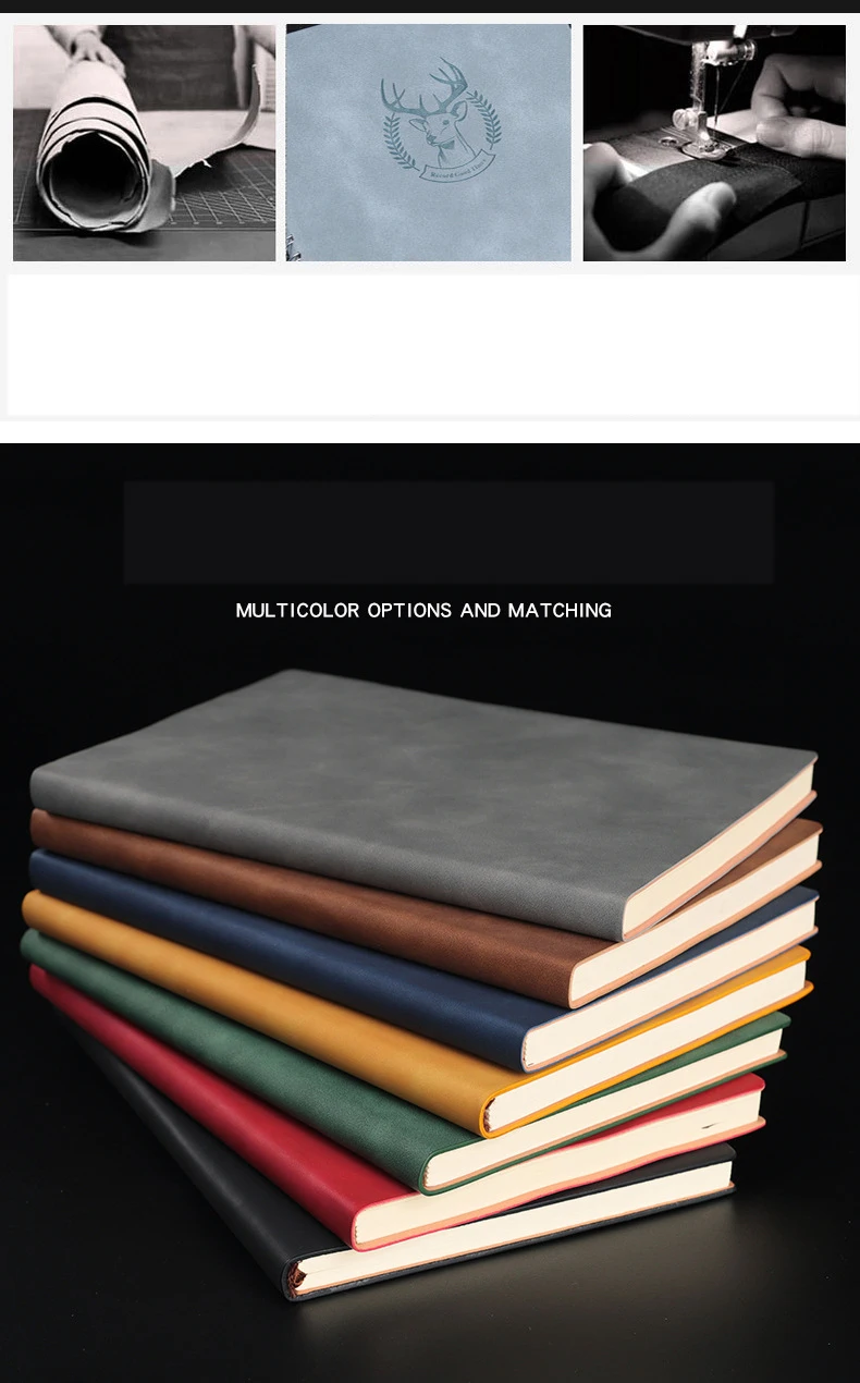 Custom logo pu leather note book planner journal diary black notebook soft cover printed logo a5 a6 b5 diary note book Custom logo pu leather note book planner journal diary black notebook soft cover printed logo a5 a6 b5 diary note book