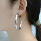 Silver Hoop Jewelry Popular Stock Available And Customized Silver Hoop Earrings Stainless Earring Hoop