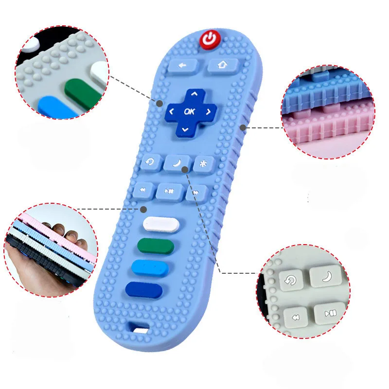 Yimei Remote Control Shape Soft Silicon Baby Chew Teether Teething Toys