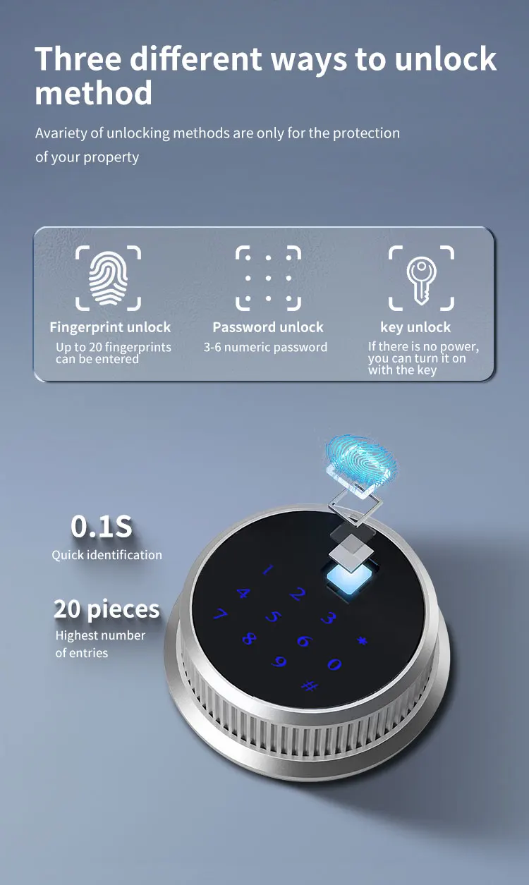CEQSAFE High Quality Defense Weapons Metal Large Biometric Gun Safe Hidden Gun Safe Box with Key Lock manufacture