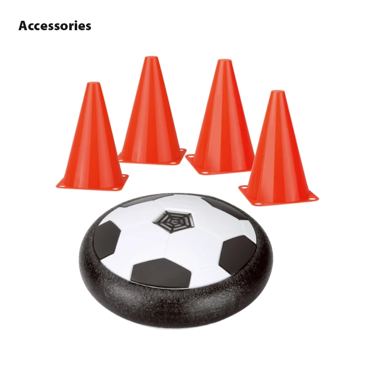 product air hover football training set 5pc indoor soccer practice kit with led light up football and 4 cones great for agility drills-4