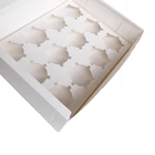 Box High Quality Recycled Paper Packaging Paperboard White Cupcake Box Cake Takeaway Packing Box