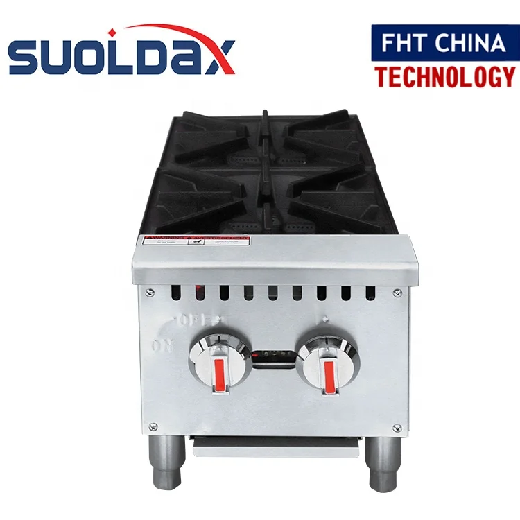 Souldax FHT-CHINA ETL Certificate Commercial Cooking range cooker restaurant two burner gas stove hotplate(HLS-2)