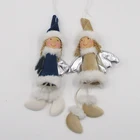 Wing Wholesale Christmas Decorations Dolls Ornaments Gifts Cute Angel Doll With Silver Wing Cute Girl