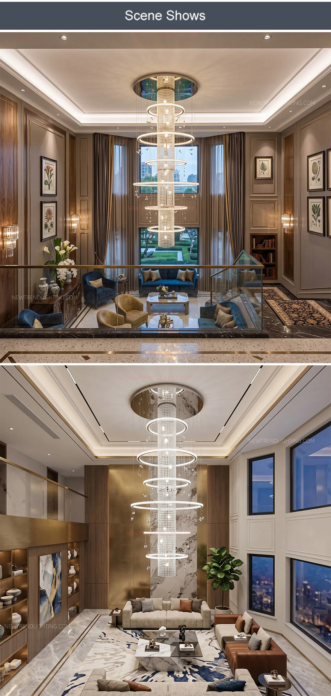 cpl 510 custom free form crystal chandelier luxury architectural led lighting manufacturer for villas foyers-6