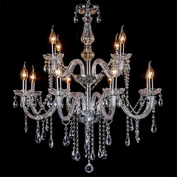 Round large gold k9 wedding chandeliers decorative pendant lights modern luxury crystal chandelier