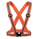 High Elastic Customized Logo High Visibility Reflective Working Safety Sleeveless Vest Strap
