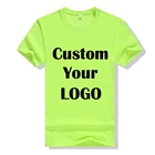 T-shirt Tshirt Plain Tshirts Plain Custom LOGO Printed Cotton T-shirt Blank Plain Men Tshirt With LOGO