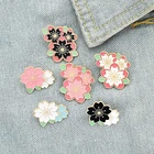 Metal Pendants Pendant Wholesale Metal Custom Soft Enameled Flower Charms Botany Pendants Backpack Pendant