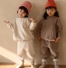 French Boutique Spring And Fall Children Set Long Sleeve Baby French Terry Outfit