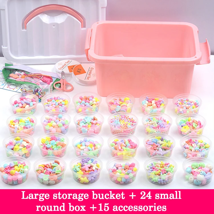 Toddlers Jewelry Making Kit Creativity Diy Craft Bead Toys Set For Girl Pop Snap Beads