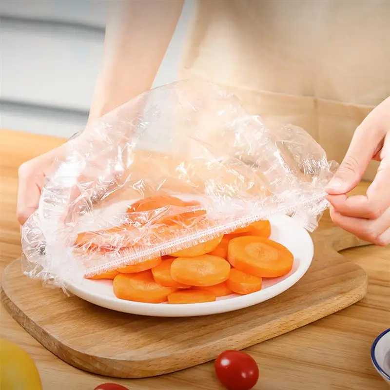 100PCS Reusable Durable Food Storage Covers for Bowls Elastic Plate Silicone Lid Covers Vacuum Bags For Kitchen Food Fresh Seal