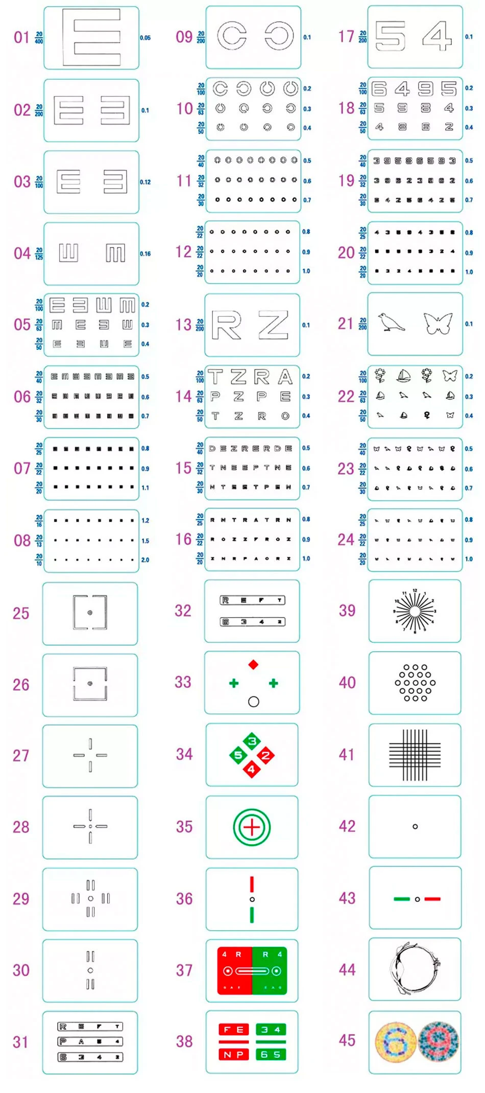 Eye Test Screen Vision Chart Panel LED Visual Acuity Testing Chart 19 Inch Eye Vision White Ophthalmic LCD Tester Monitor 