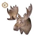 Wall Resin Wood Like Moose Head Wall Wall Sculpture Resin Sculpture