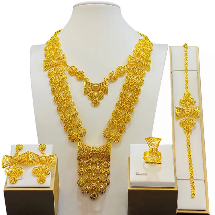 Lotos Jewelry Dubai K Gold Plated Jewelry Set For Women African