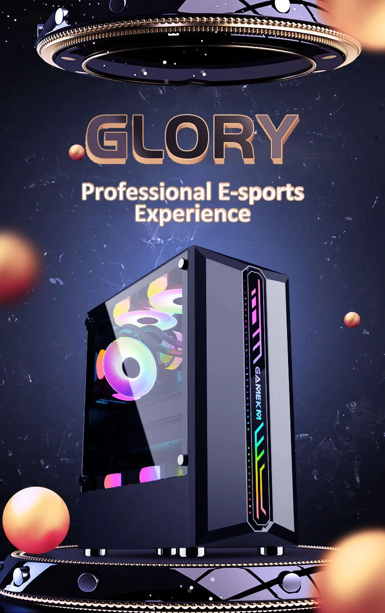 2022 New Design Wholesale Computer Case Pc Case Gamer Most Popular High Quality Gaming Pc