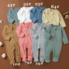 Onesie Two-way Zipper Long Sleeve Baby Onesie Antislip 100% Organnic Cotton Baby - Toddler Footed Pajamas