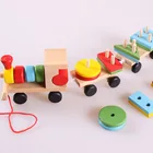 Train Kids Children Baby Montessori Wooden Train Wall Educational Learning Toys