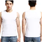 Cotton Vest Mens Factory Supply Wide Shoulder Organic Casual Cotton Vest Mens Tank Top With White Black And Gray Color