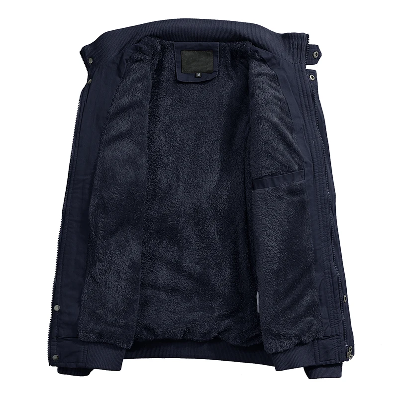 Wholesale High Quality Winter Polit Jackets Zipper Pockets Works Multi-pockets Coats Hiking Warm Cotton Cargo Jackets