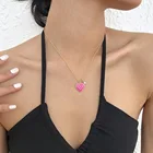Diamond Necklace Fashionable And Creative Lady Heart Alloy Diamond Imitation Necklace Pendant
