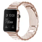 Bracelet Steel 3 Beads Solid Wrist Bracelet Watch Band Stainless Steel Metal Bracelet Strap For Apple Watch