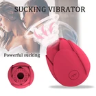 Sex Toy Silicone Sex Vibrator Red Vibrating Rose Sex Toy 10Speed Adult Silicone Clitoral Lick Sucking Rose