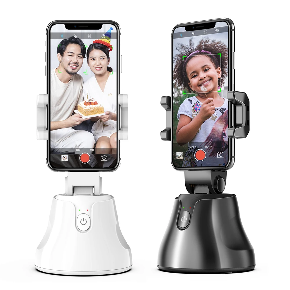 auto tracking smart Ai Gimbal phone holder for face object follow 360 rotating 