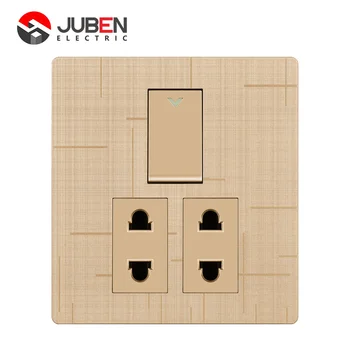 JUBEN1 A gang of 4-pin switches and sockets for home electrical lighting